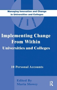 Enlarge image Cover: Implementing Change from Within in Universities and Colleges - Routledge