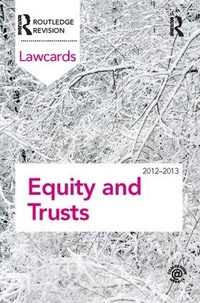 Abbildung von: Equity and Trusts Lawcards 2012-2013 - Routledge