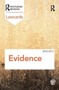 Abbildung von: Evidence Lawcards 2012-2013 - Routledge