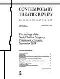 Cover: Proceedings of the Soviet/British Puppetry Conference - Routledge