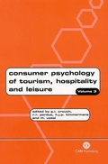 Cover: Consumer Psychology of Tourism, Hospitality and Leisure - CABI Publishing