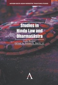 Cover: Studies in Hindu Law and Dharmasastra - Anthem Press