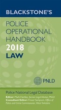 Cover: Blackstone's Police Operational Handbook 2018 - Oxford University Press