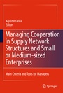 Cover: Managing Cooperation in Supply Network Structures and Small or Medium-sized Enterprises - Springer