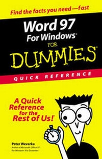 Enlarge image Cover: Word 97 for Windows for Dummies Quick Reference - Hungry Minds Inc,U.S.