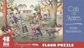 Cover: Kestutis Kasparavicius Cats on Skates Floor Puzzle - Pomegranate Communications Inc,US