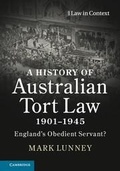Cover: A History of Australian Tort Law 1901-1945 - Cambridge University Press