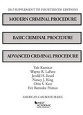 Cover: Modern Criminal Procedure, Basic Criminal Procedure, and Advanced Criminal Procedure, 2017 Supplement - Foundation Press