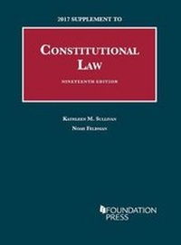 Enlarge image Cover: Constitutional Law, 2017 Supplement - Foundation Press