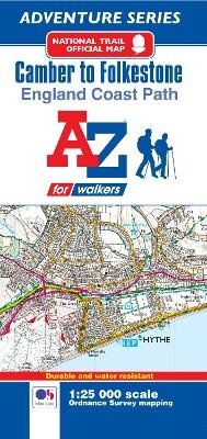 Abbildung von: England Coast Path National Trail Official Map Camber to Folkestone - Geographers' A-Z Map Co Ltd