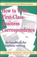 Cover: How To Write First-Class Business Correspondence - McGraw-Hill Contemporary