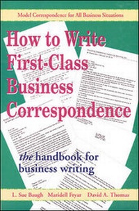 Enlarge image Cover: How To Write First-Class Business Correspondence - McGraw-Hill Contemporary