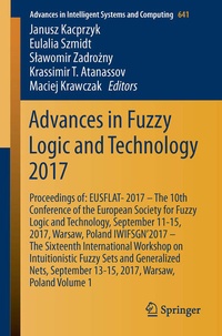 Enlarge image Cover: Advances in Fuzzy Logic and Technology 2017 - Springer