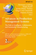 Bild: Advances in Production Management Systems. The Path to Intelligent, Collaborative and Sustainable Manufacturing - Springer