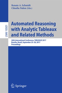 Enlarge image Cover: Automated Reasoning with Analytic Tableaux and Related Methods - Springer
