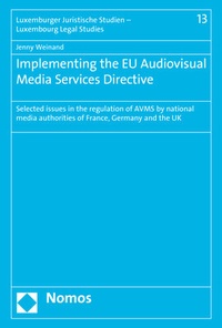 Abbildung von: Implementing the EU Audiovisual Media Services Directive - Nomos