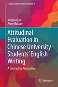 Cover: Attitudinal Evaluation in Chinese University Students' English Writing - Springer