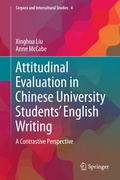 Cover: Attitudinal Evaluation in Chinese University Students' English Writing - Springer