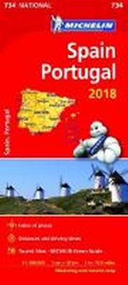 Abbildung von: Spain & Portugal 2018 - Michelin National Map 734 - Michelin Editions des Voyages