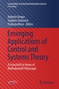 Cover: Emerging Applications of Control and Systems Theory - Springer