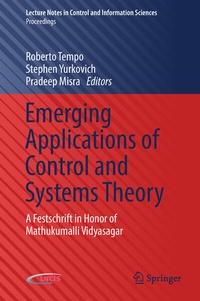 Enlarge image Cover: Emerging Applications of Control and Systems Theory - Springer