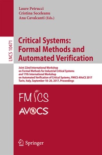 Enlarge image Cover: Critical Systems: Formal Methods and Automated Verification - Springer