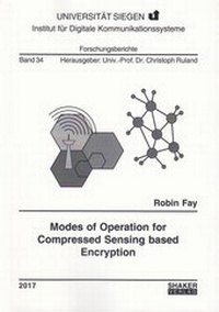 Enlarge image Cover: Modes of Operation for Compressed Sensing based Encryption - Shaker