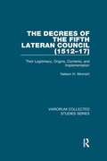Cover: The Decrees of the Fifth Lateran Council (1512-17) - Routledge
