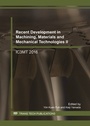 Cover: Recent Development in Machining, Materials and Mechanical Technologies II - Trans Tech Publications Ltd