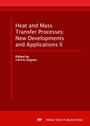Cover: Heat and Mass Transfer Processes: New Developments and Applications II - Trans Tech Publications Ltd