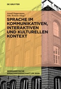 Cover: Sprache im kommunikativen, interaktiven und kulturellen Kontext - De Gruyter