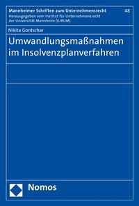 Abbildung von: Umwandlungsmaßnahmen im Insolvenzplanverfahren - Nomos
