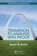 Cover: Transition to Analysis with Proof - CRC Press