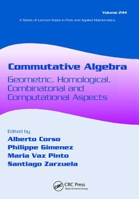 Enlarge image Cover: Commutative Algebra - CRC Press