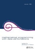 Cover: Mathematical Programming with Data Perturbations - CRC Press