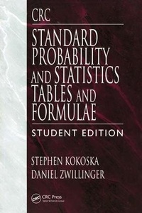 Enlarge image Cover: CRC Standard Probability and Statistics Tables and Formulae, Student Edition - CRC Press