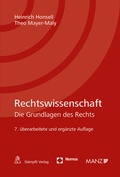 Cover: Rechtswissenschaft - Manz