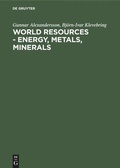 Cover: World resources - Energy, metals, minerals - De Gruyter