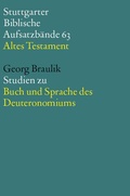Cover: Studien zu Buch und Sprache des Deuteronomiums - Katholisches Bibelwerk