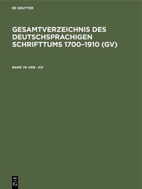 Abbildung von: Keb - Kh - De Gruyter Saur