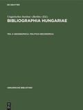 Cover: Geographica. Politico-oeconomica - De Gruyter