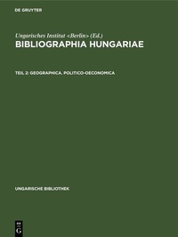 Abbildung von: Geographica. Politico-oeconomica - De Gruyter