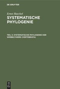 Cover: Systematische Phylogenie der Wirbelthiere (Vertebrata) - De Gruyter