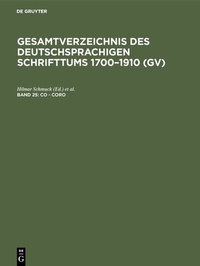 Abbildung von: Co - Coro - De Gruyter Saur