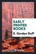 Cover: Early Printed Books - Trieste Publishing