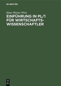 Abbildung von: Einführung in PL/1 für Wirtschaftswissenschaftler - De Gruyter Oldenbourg