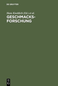 Abbildung von: Geschmacksforschung - De Gruyter Oldenbourg