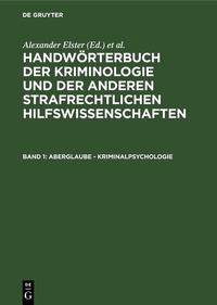 Abbildung von: Aberglaube - Kriminalpsychologie - De Gruyter