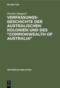 Bild: Verfassungsgeschichte der Australischen Kolonien und des "Commonwealth of Australia" - De Gruyter Oldenbourg