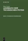 Cover: Technische Hydromechanik - De Gruyter Oldenbourg